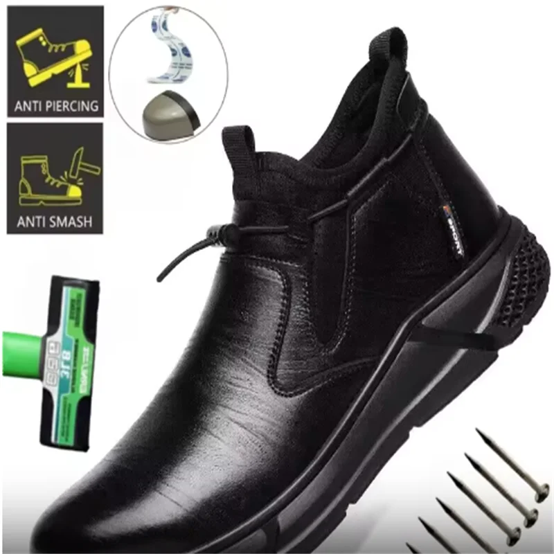 Chaussures de travail à embout en acier Chaussures de protection indestructibles pour hommes