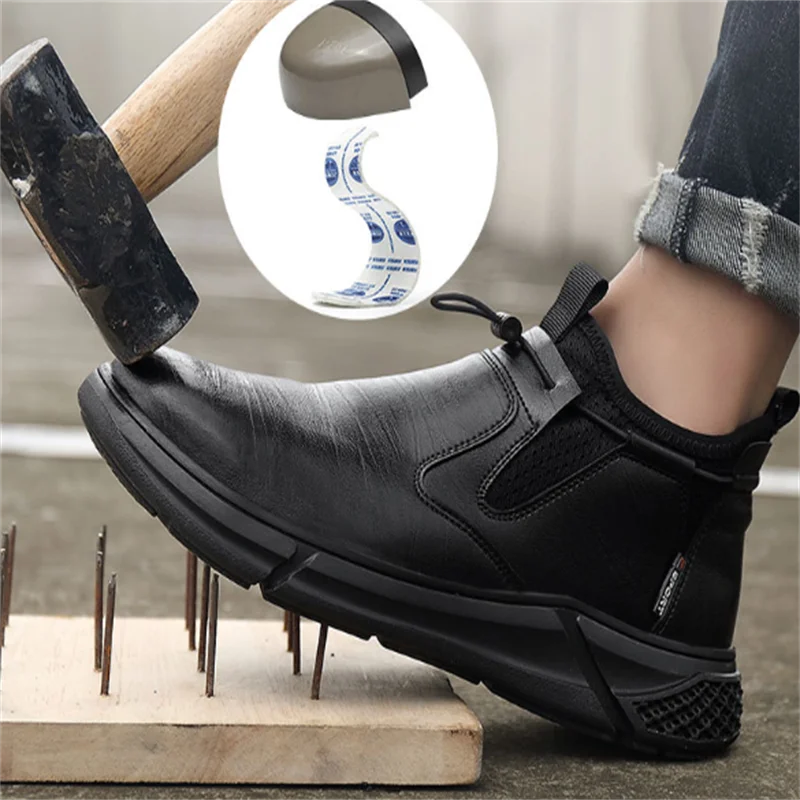 Chaussures de travail à embout en acier Chaussures de protection indestructibles pour hommes